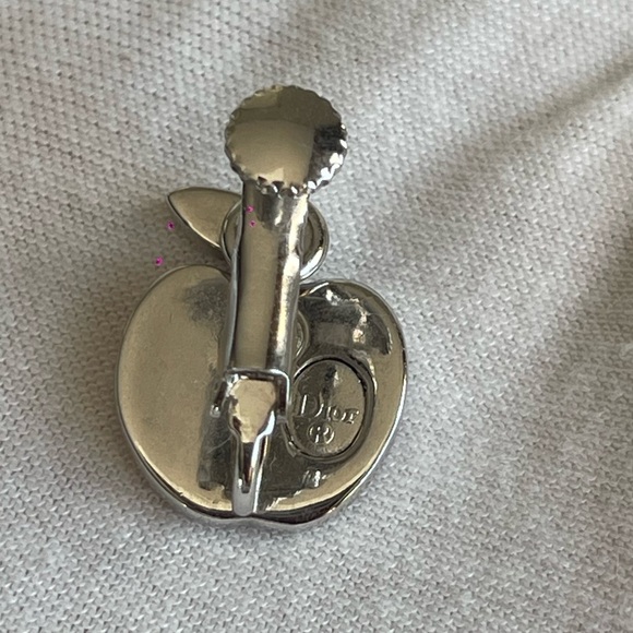 VINTAGE CHRISTIAN Dior Apple CD Clip-On Earrings - Picture 6 of 7
